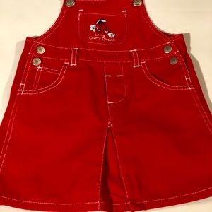 Red Coverall Dress, 3-T, 100% Cotton